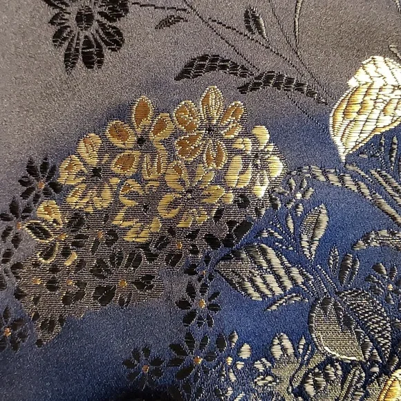 NWT Pretty Little Thing Black & Gold Floral Jacquard Strapless Mini Dress 10 - Picture 9 of 12